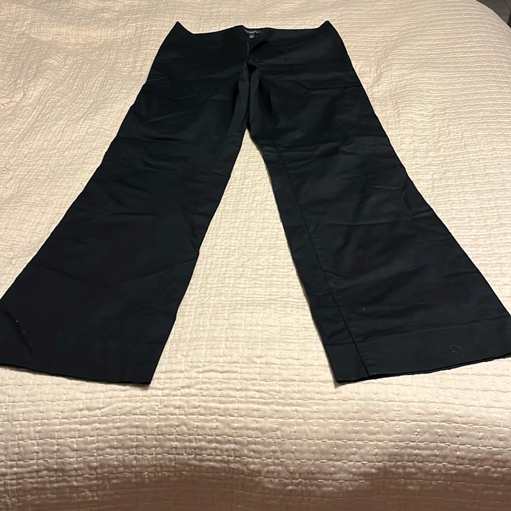 Banana Republic black stretch wide leg pants
